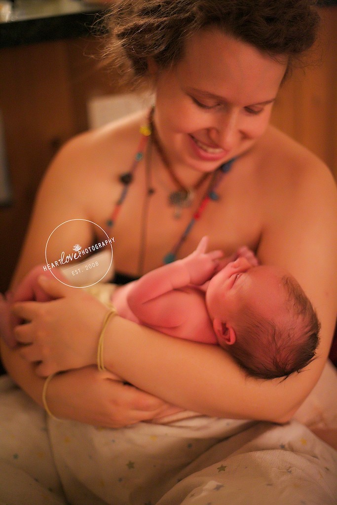 Mom with Baby at Home Birth | Maryland Birth Photographer Jillian Mills