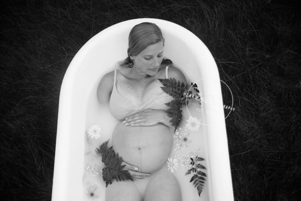 Maryland Maternity Milk Bath Photography Outdoor Maternity Milk Bath Herbal Bath