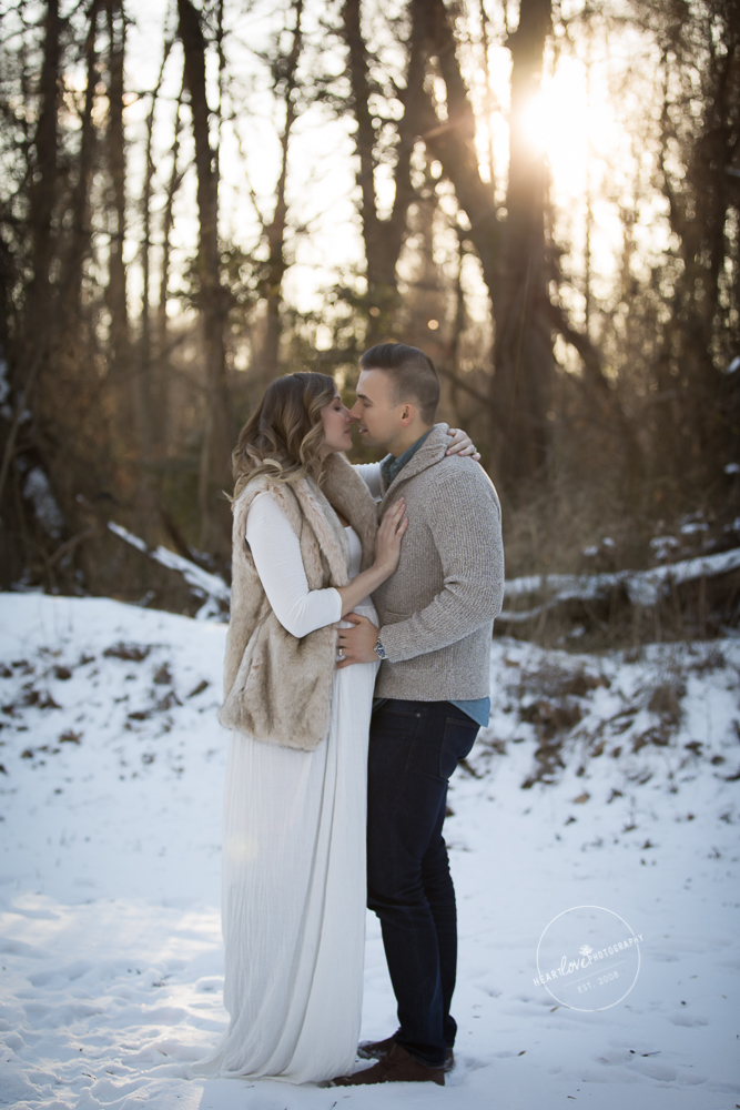 Maternity Portraits in Snow